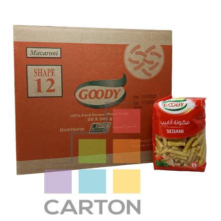 GOODY PASTA SEDANI NO 12. 24*500GM